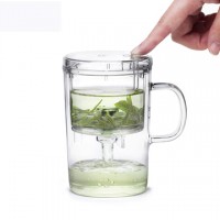 400ml borosilicates Glass Tea Mugs with Strainer for personal and travelling