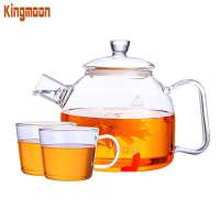 900ml /30OZ High Quality Borosilicate Direct Fire Safe and Heat Resistant Glass Teapot with Cups