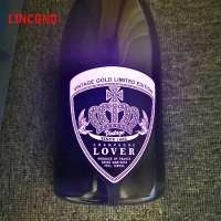 Custom Waterproof Luminous sticker wine label EL light Sticker bottle Labels For Wine champagne