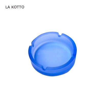 wholesale custom color round frosted  glass ashtray