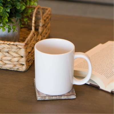 Wholesale Portable 335ml Glass Tea Coffee White Glass Mug with Handle