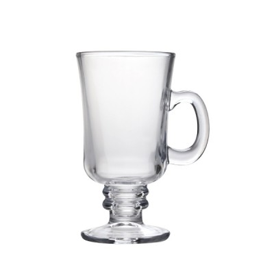 Wholesales Ireland Transparent Glass Coffee  Cup Coffee Mug Glass Latte Cup With Mini Handle